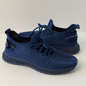 Taxi Women's Blue Mesh Low Top Lace Up Solid Sneakers Size 7.5